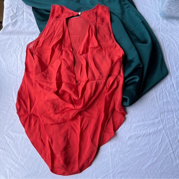 Haute Hippie Orange Sleeveless Blouse Women’s Size XS Exposed Back NEW WITH TAGS - Picture 5 of 12